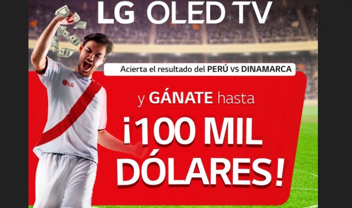 LG te regalará hasta 100 mil dólares si aciertas el resultado de Perú vs Dinamarca