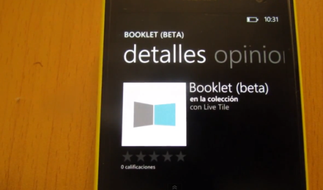 Booklet, una alternativa a Paper en Windows Phone