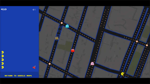 Google Maps ahora te deja jugar Pac-Man en tu navegador