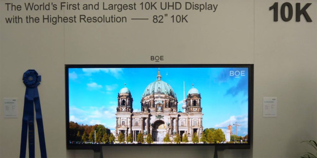 BOE presenta la primera televisión con resolución 10K