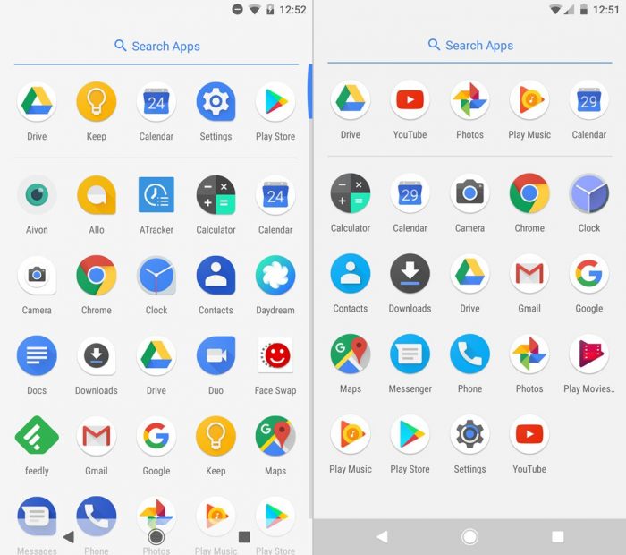 Android-Oreo-left-vs-Android-Nougat-right-App-drawer