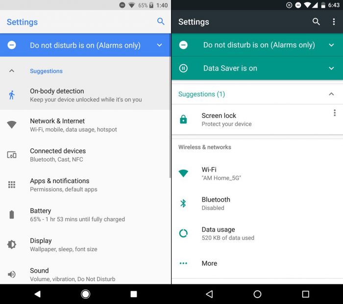 Android-Oreo-left-vs-Android-Nougat-right-Settings