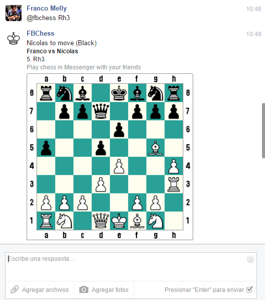 Juega ajedrez con tus amigos de Facebook directamente desde Messenger