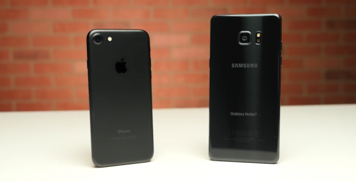 iPhone 7 y Galaxy Note 7 se enfrentan en test de velocidad