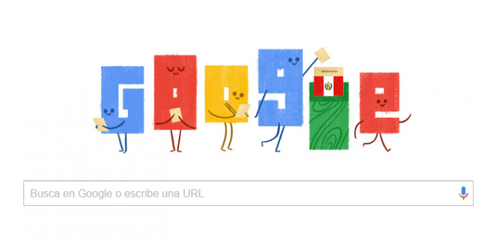 Google celebra las elecciones en Perú con su respectivo doodle