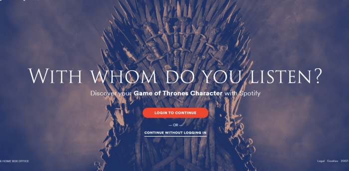 Spotify te dice qué personaje de ‘Game of Thrones’ eres según lo que escuchas