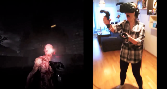 (Video) Así vive una mujer juego de zombies en realidad virtual