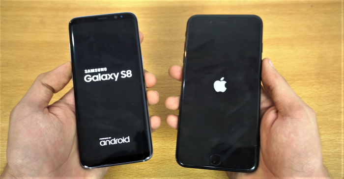 (Video) Galaxy S8 y iPhone 7 Plus se enfrentan en prueba de velocidad