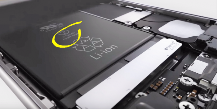 Nuevo iPhone 6S tiene menos batería que su predecesor