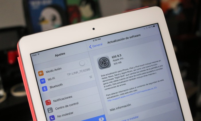 iOS 9.3 ya está disponible para descarga