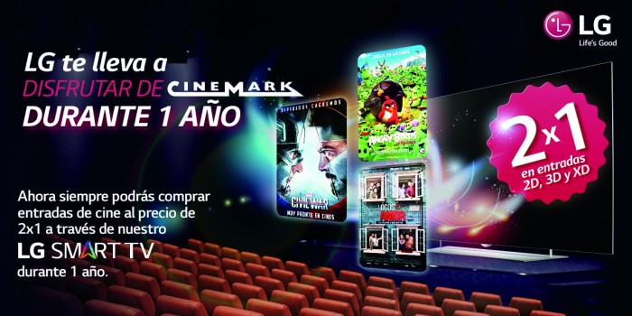 LG y Cinemark promoción única