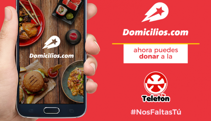 NP – Domicilios.com habilita su app para donaciones a la Teletón