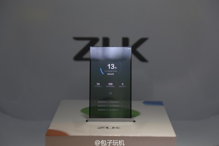 Zuk nos trae el primer smartphone con pantalla transparente