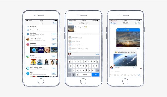 Dropbox y Facebook se alían para compartir archivos desde Messenger