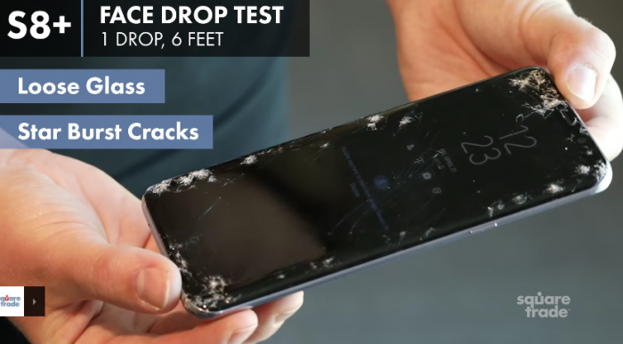 Los Galaxy S8 y S8+ son más fáciles de romper que sus antecesores y los iPhone