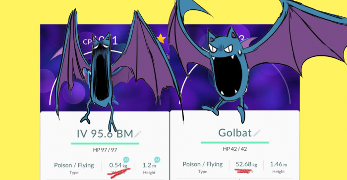 Pokémon GO: Pesos y alturas de los pokémon no tienen sentido y esta es la prueba