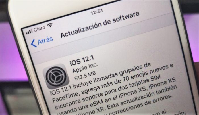 iOS 12.1 ya está disponible para su descarga