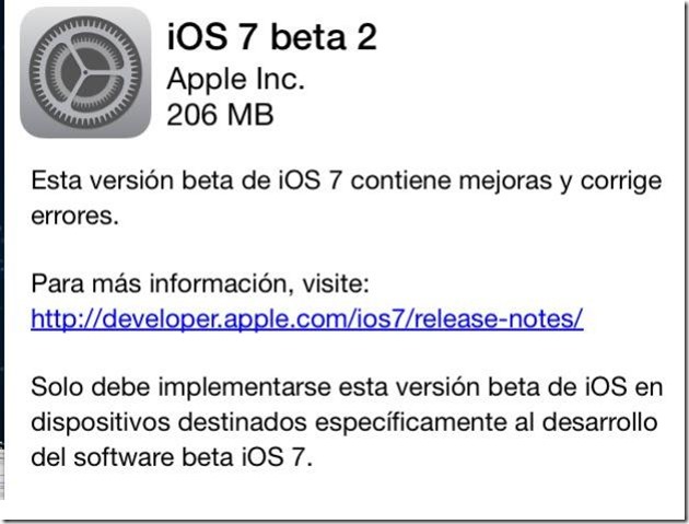 Ya se encuentra disponible la beta 2 de iOS 7