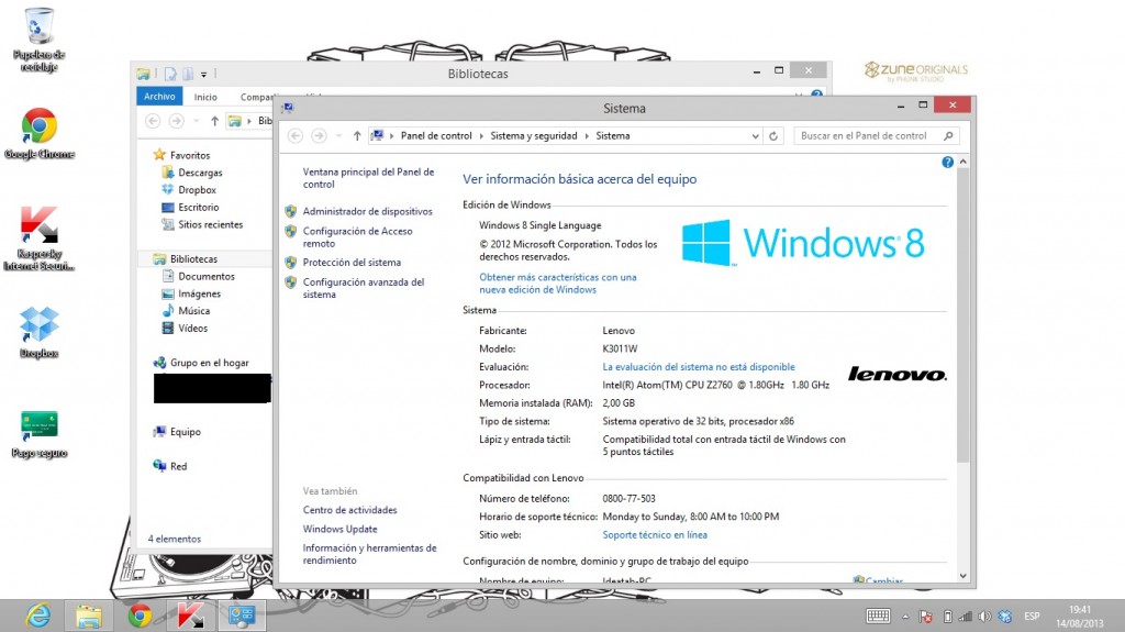 detalle de sistema