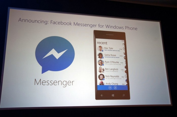 Facebook Messenger llegará a Windows Phone en breve