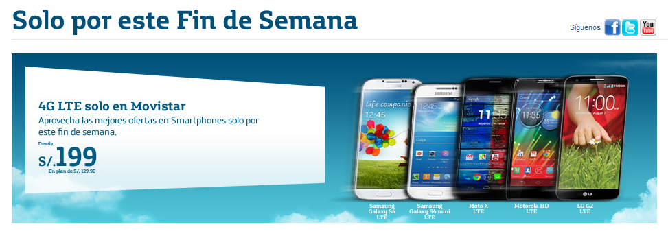 Ofertas en equipos gama alta en Movistar