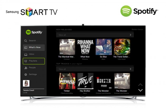 Smart TVs de Samsung tendrían acceso a Spotify