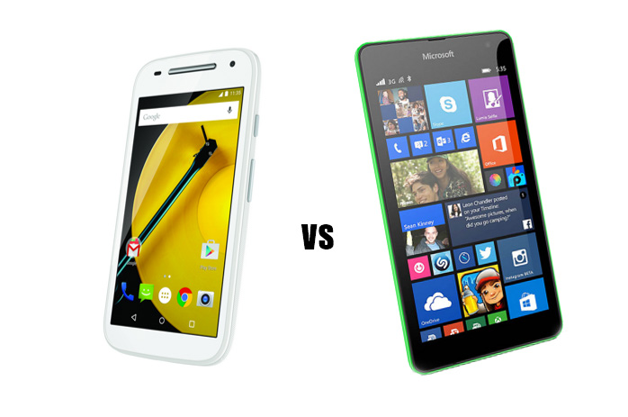 Nuevo Moto E vs Lumia 535