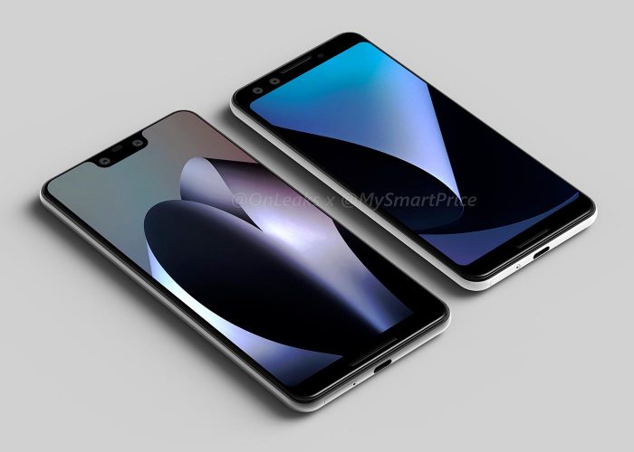 Los Pixel 3 y Pixel 3XL se filtran completamente en renders