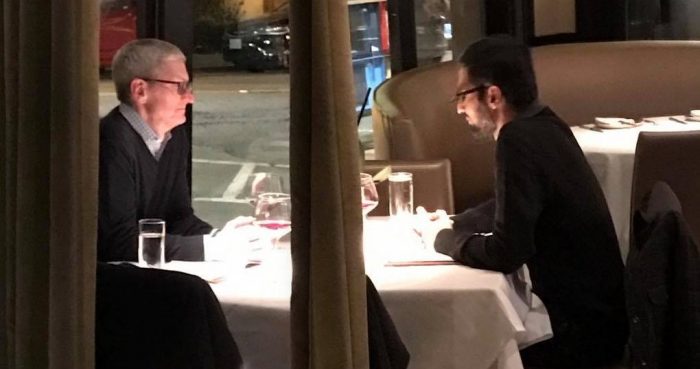 CEOs de Apple y Google se reúnen con fines aún desconocidos Apple