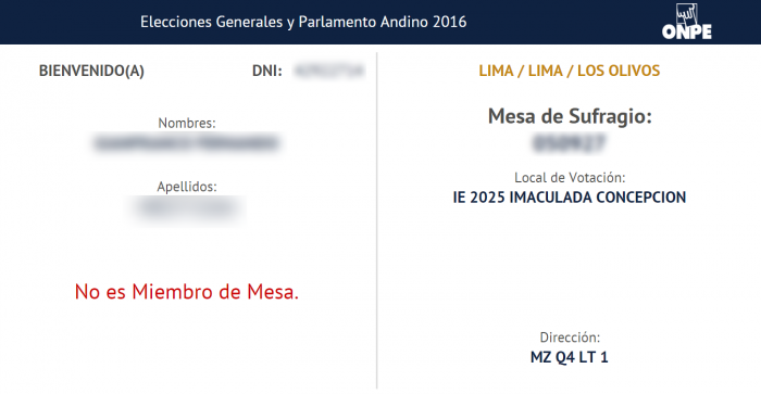 Cónoce tu local de votación para Elecciones 2016