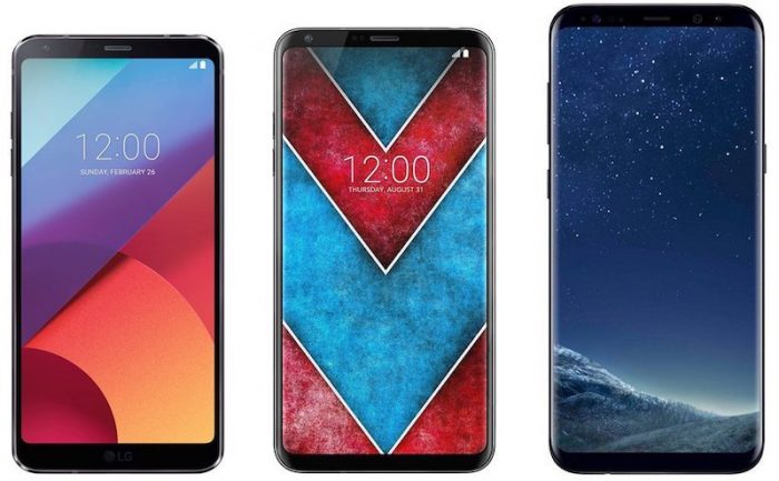 El LG V30 frente al LG G6 y Galaxy S8+