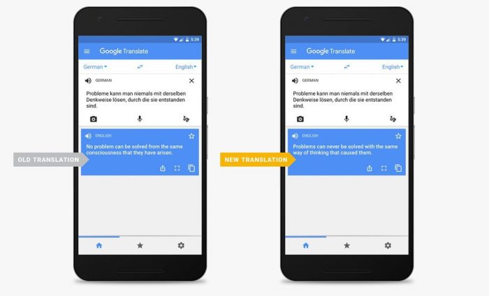 Google Translate ahora traduce frases completas en lugar de palabras