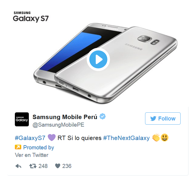 NP –  #TheNextGalaxy: Campaña de Samsung Perú reconocida como historia de éxito por Twitter