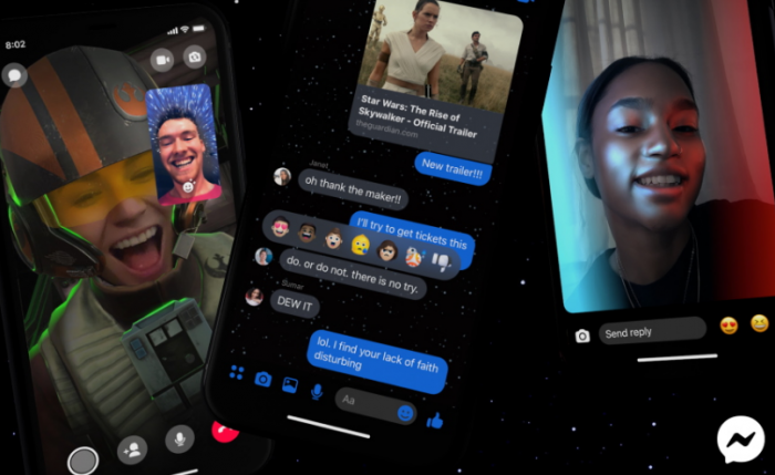 Facebook Messenger habilita tema y filtros de Star Wars