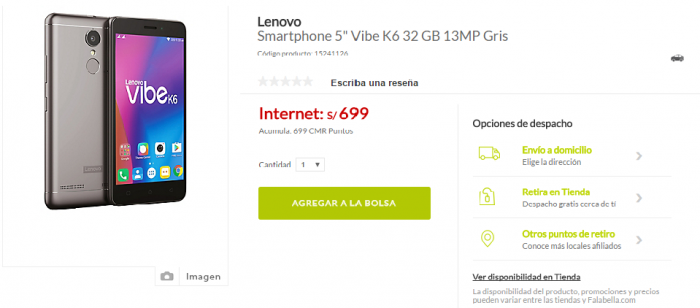 comprar-lenovo-k6-peru