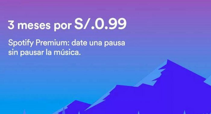 Spotify nuevamente te da 3 meses de Premium por S/ 0.99 Spotify