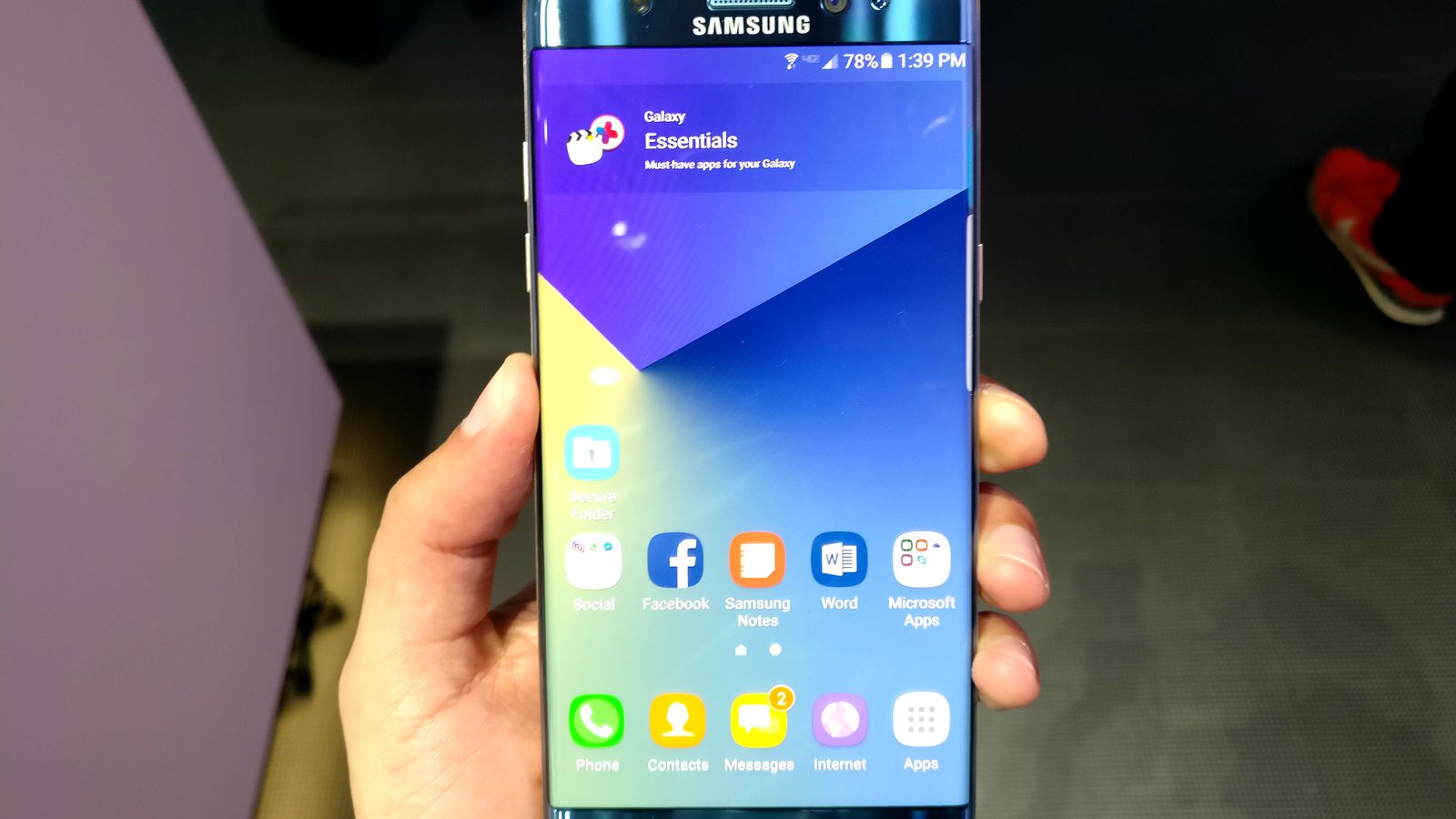Pantalla del Galaxy Note 7
